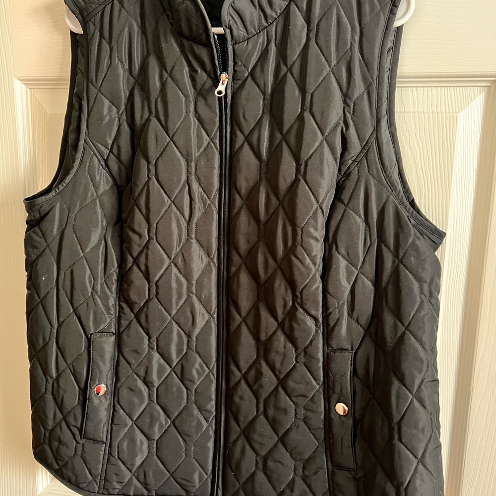 Quilted Black Vest